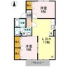 サニーハウスさとうA棟 2LDKの間取り