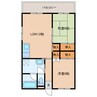 パークサイド日岡 2LDKの間取り