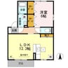 ケイファイブ今津留 1LDKの間取り