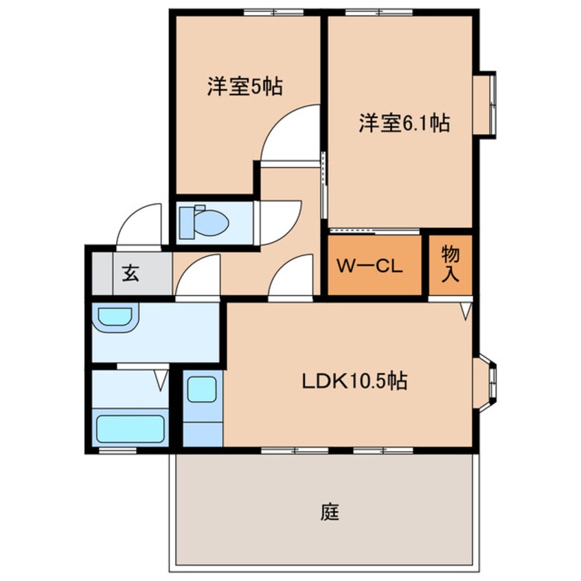 間取図 デュープレックス小池原B棟