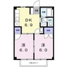 アクティブ平松 2DKの間取り