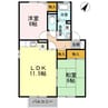 ヴェルドミールK 2LDKの間取り