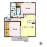 ナチュール北A 2LDKの間取り