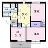 スターダスト森町A 3DKの間取り
