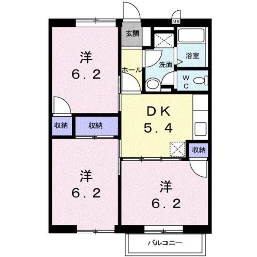 間取図 コンフォート下郡