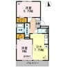 エクレール美濃屋　C棟 2DKの間取り