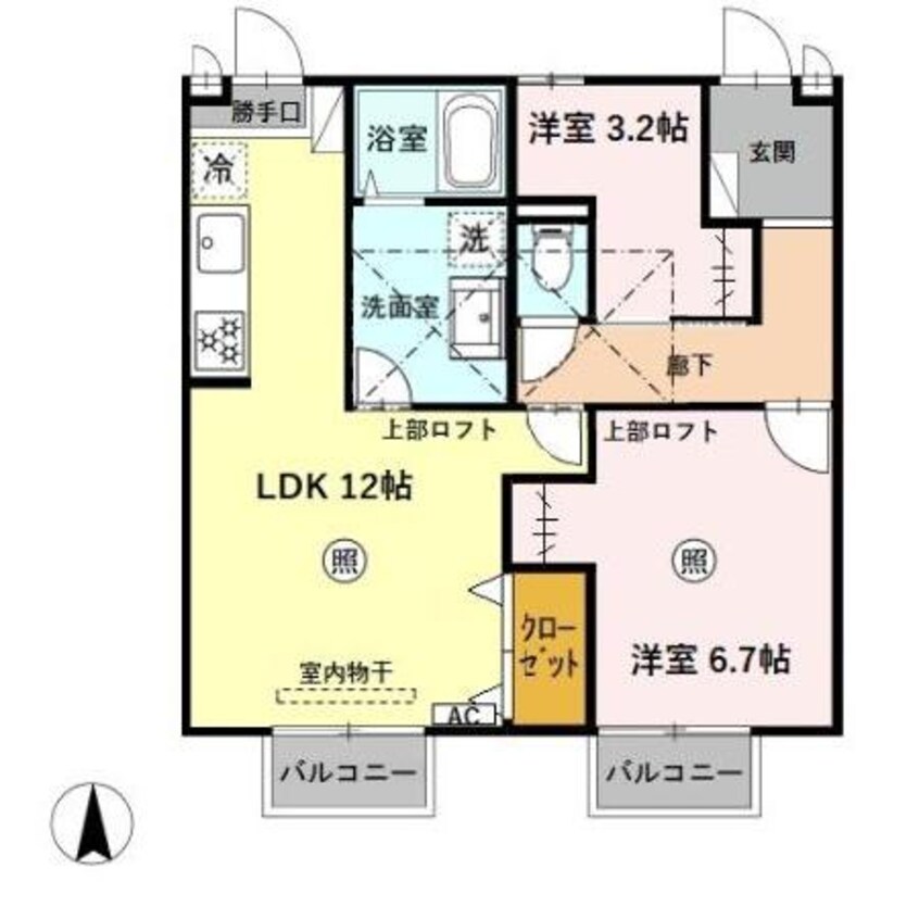 間取図 セジュール素川Ⅱ