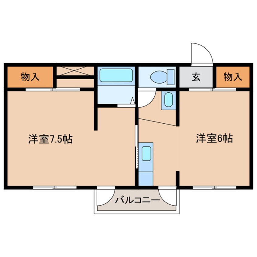 間取図 第1池亀コーポ