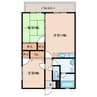パルジュ鶴崎 2LDKの間取り