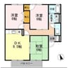 モンテローザ 3DKの間取り
