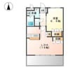高尾コーポ那賀 1LDKの間取り
