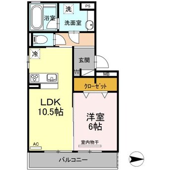 間取図 グランドール皆春