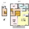 フォルトゥーナ 1LDKの間取り