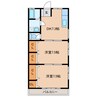 サングレイス小池原 2DKの間取り