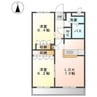 フォルティア横尾 2LDKの間取り
