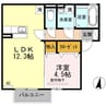 D-room古国府 1LDKの間取り