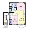 プチハウスⅡ 2LDKの間取り