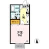 コーポラス羽屋A 1Kの間取り