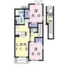 ナスカⅡ 2LDKの間取り