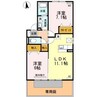 グリーンティアラB 2LDKの間取り