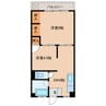 パークサイド萩原 2DKの間取り