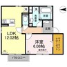 ユーコパン下郡 1LDKの間取り