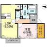 ユーコパン下郡 1LDKの間取り
