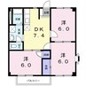 ロイヤルハイツ12 3DKの間取り