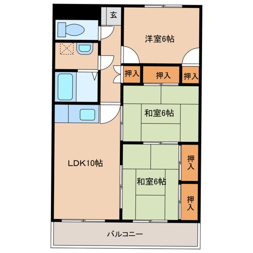 間取図 メゾンナカニシ