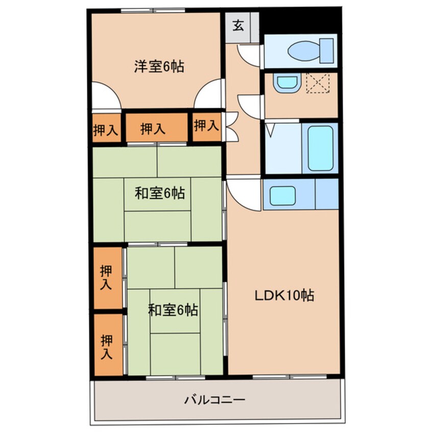 間取図 メゾンナカニシ