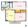 クレール海原Ⅱ 2DKの間取り