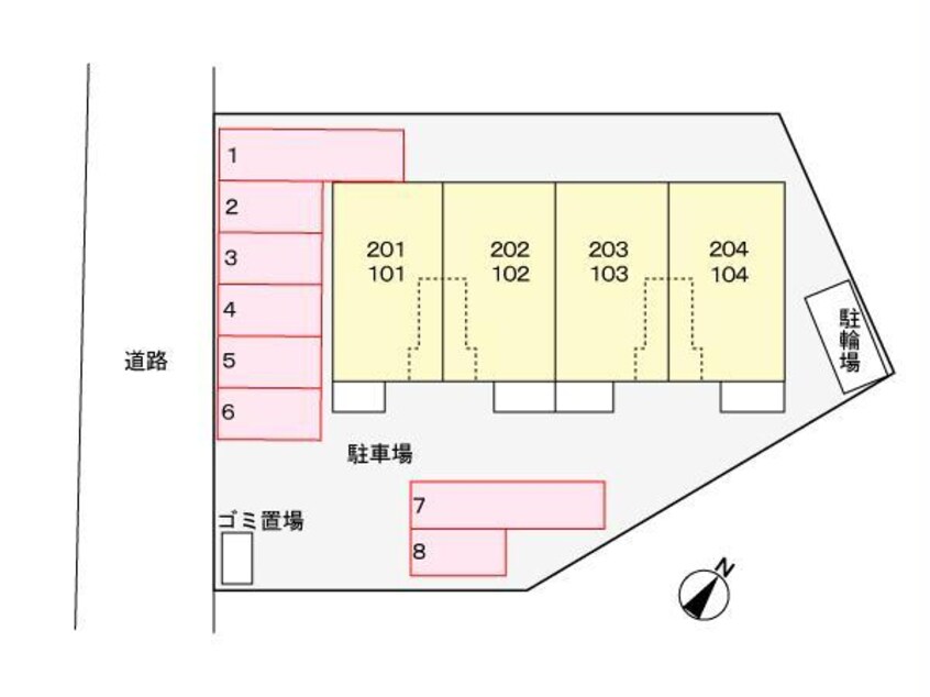 駐車場配置図 サンメゾン下郡Ⅰ