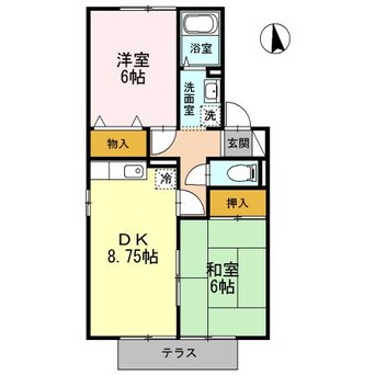 間取図 セジュール鶴田