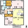 D-room桜　Ⅱ棟 2LDKの間取り