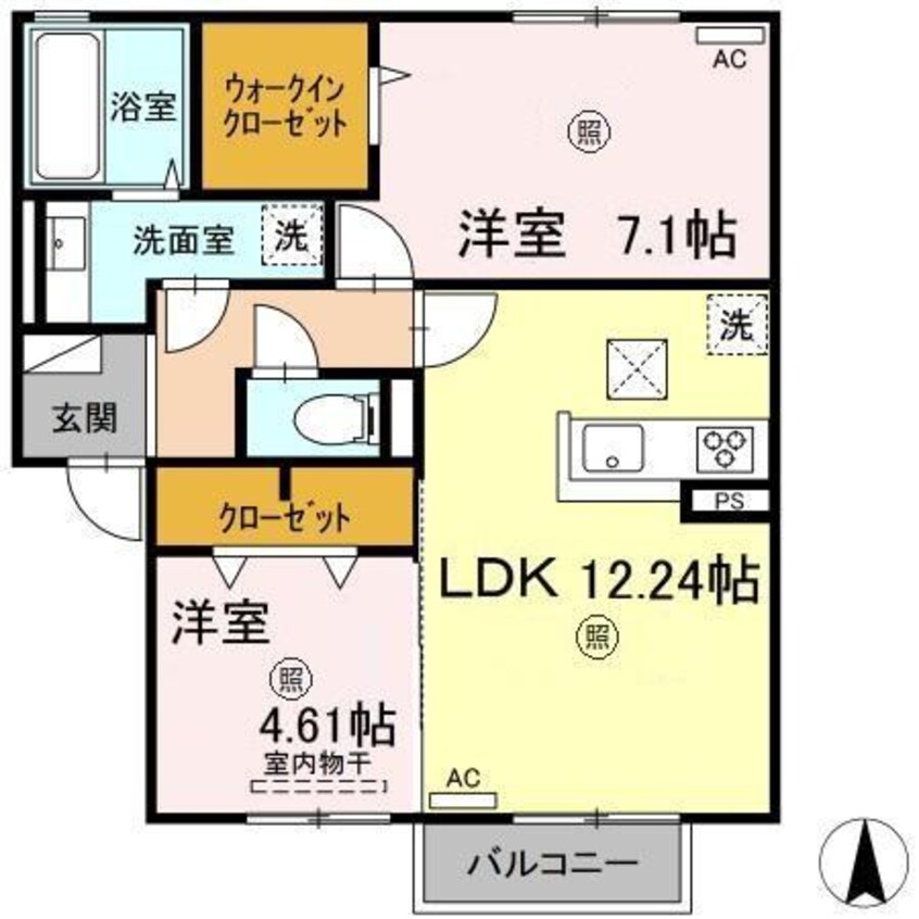 間取図 D-room桜　Ⅱ棟