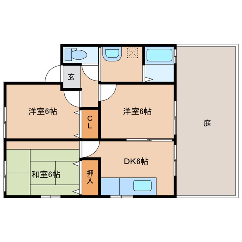 間取図 エレガンスハイツみやびB