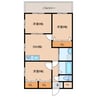 ディアコート7番館 3DKの間取り