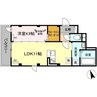 アルカディア末広 1LDKの間取り