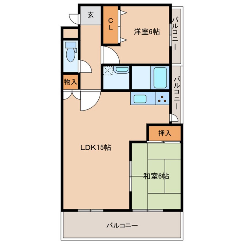 間取図 プランドール2番館