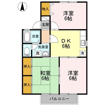 間取図 サニーハウスさとうB棟