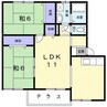 VILLA21Ⅲ 2LDKの間取り