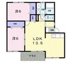 VILLA21Ⅲ 2LDKの間取り