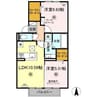 サザンフォレストA棟 2LDKの間取り