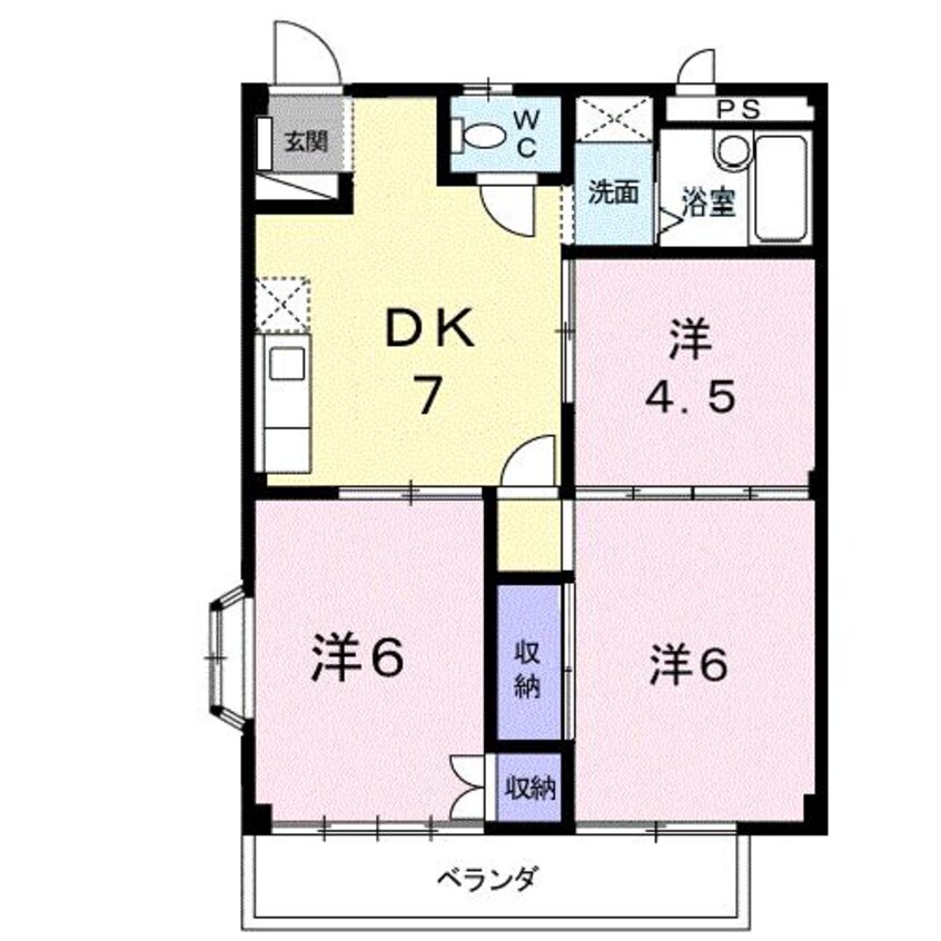 間取図 シティハイツハサマ