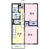 ステラ猪野 2DKの間取り