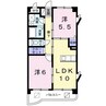 スターメゾン古国府 2LDKの間取り