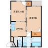 サングレイス常行A 2DKの間取り