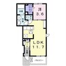 フェリス 1LDKの間取り