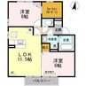 リザイアⅡ 2LDKの間取り
