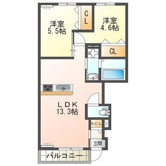 間取図 プリーモ　レヴァータ